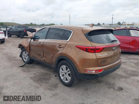 2018 Kia Sportage LX with VIN KNDPM3AC9J7481047, listed as a IAAI auction lot 41636184 with 160,385 mi miles. Bid and sale history available at carsss.com. Image 3.