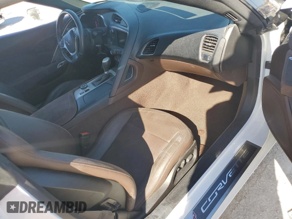 2014 Chevrolet Corvette Z51 3LT with VIN 1G1YM2D73E5105712, listed as a Copart auction lot 48076955 with 19,347 mi miles and Salvage title. Bid and sale history available at DreamBid. Image 8.