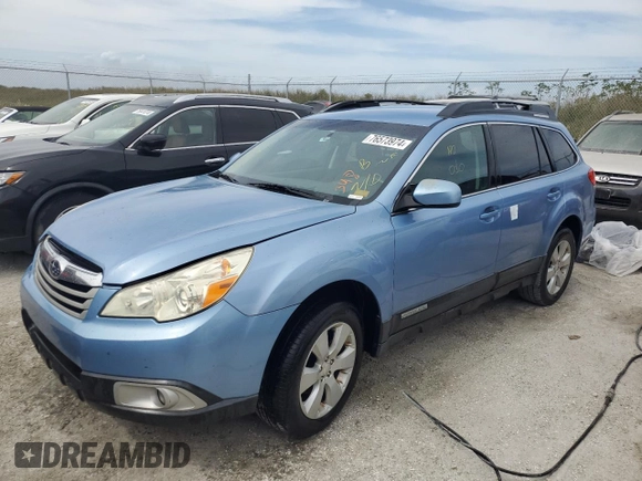 2010 Subaru Outback 2.5i Prem with VIN 4S4BRCBC9A3373735, listed as a Copart auction lot 76573974 with 0 mi miles and Non Repairable. Bid and sale history available at carsss.com. Image 1.