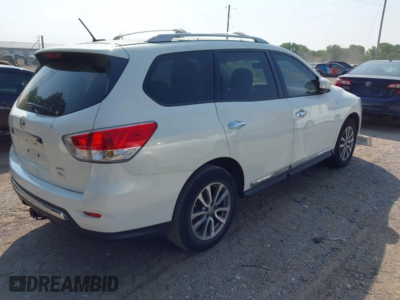 2013 Nissan Pathfinder SL with VIN 5N1AR2MM7DC608505, listed as a IAAI auction lot 42406312 with 188,113 mi miles and . Bid and sale history available at DreamBid. Image 4.