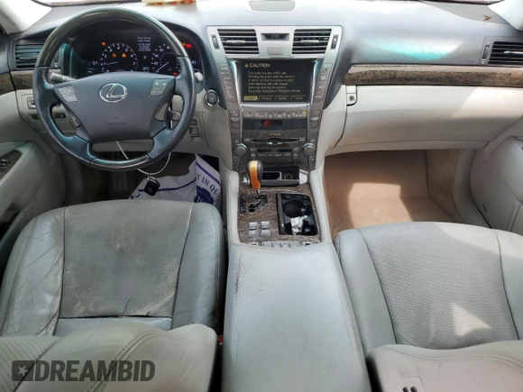 2007 Lexus LS 460 L with VIN JTHGL46F375014799, listed as a Copart auction lot 53912115 with 150,120 mi miles and Salvage title. Bid and sale history available at DreamBid. Image 8.