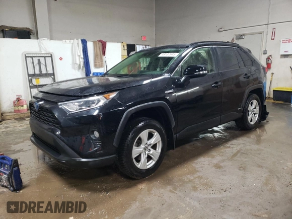 2019 Toyota RAV4 Hybrid XLE with VIN JTMRWRFV7KD006581, listed as a Copart auction lot 48137945 with 73,105 mi miles and Salvage Title. Bid and sale history available at carsss.com. Image 1.