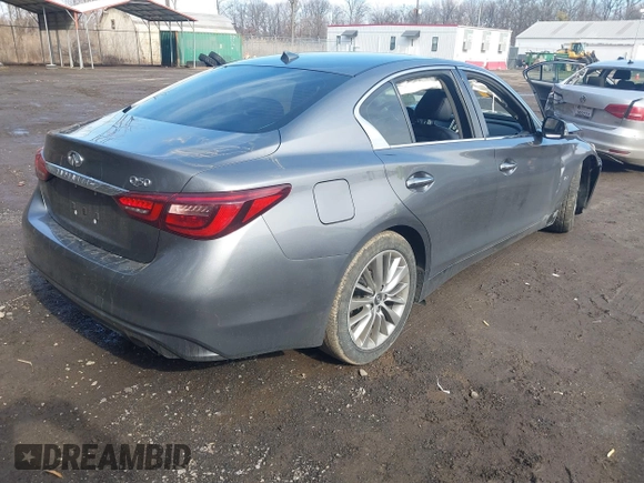 2018 Infiniti Q50 Luxe with VIN JN1EV7AP4JM591989, listed as a IAAI auction lot 41525340 with 78,812 mi miles and . Bid and sale history available at carsss.com. Image 4.