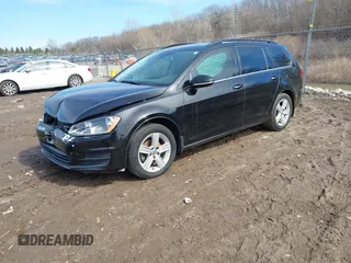 2015 Volkswagen Golf SportWagen TDI SE with VIN 3VWCA7AUXFM507334, listed as a IAAI auction lot 41680567 with 152,211 mi miles. Bid and sale history available at carsss.com. Image 2.