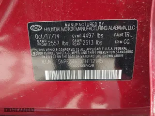 2015 Hyundai Sonata 2.4L Limited with VIN 5NPE34AFXFH112145, listed as a IAAI auction lot 42025615 with 231,496 mi miles. Bid and sale history available at carsss.com. Image 9.