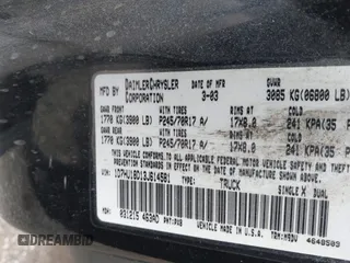 2003 Dodge 1500 ST z VIN 1D7HU18D13J614581, wystawiony jako IAAI lot #42306170 z przebiegiem 148 305 mil mil oraz . Historia ofert i sprzedaży dostępna na DreamBid. Obrazek 9.