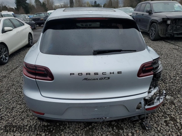 2017 Porsche Macan GTS with VIN WP1AG2A59HLB50414, listed as a Copart auction lot 46910995 with Not Provided miles and Salvage Title. Bid and sale history available at carsss.com. Image 6.