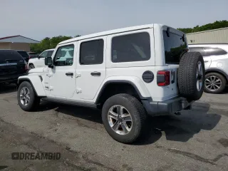 2020 Jeep Wrangler Unlimited Sahara with VIN 1C4HJXEG3LW243396, listed as a Copart auction lot 58709415 with 28,725 mi miles and Salvage title. Bid and sale history available at DreamBid. Image 2.