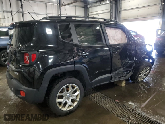 2017 Jeep Renegade Altitude with VIN ZACCJBBB5HPE62774, listed as a Copart auction lot 58031455 with 118,280 mi miles and Salvage title. Bid and sale history available at DreamBid. Image 3.