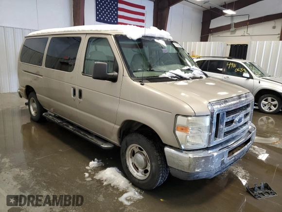 2008 Ford Econoline Passenger XL with VIN 1FMNE11L38DA52308, listed as a Copart auction lot 50180065 with 187,079 mi miles and Salvage title. Bid and sale history available at DreamBid. Image 4.
