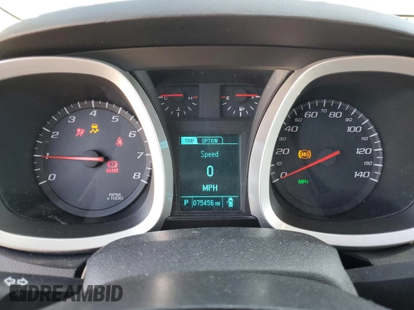 2015 Chevrolet Equinox LT with VIN 2GNALCEK1F6360649, listed as a Copart auction lot 53482655 with 75,456 mi miles and Salvage Title. Bid and sale history available at DreamBid. Image 9.