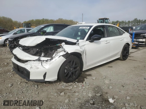 2025 Honda Civic Sport z VIN 2HGFE2F5XSH547464, wystawiony jako Copart lot #53621925 z przebiegiem Nie podano mil oraz Szkoda całkowita • Salvage title. Historia ofert i sprzedaży dostępna na DreamBid. Obrazek 1.