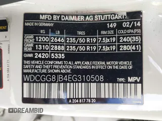 2014 Mercedes-Benz GLK 350 with VIN WDCGG8JB4EG310508, listed as a IAAI auction lot 42113403 with 125,859 mi miles and . Bid and sale history available at DreamBid. Image 9.