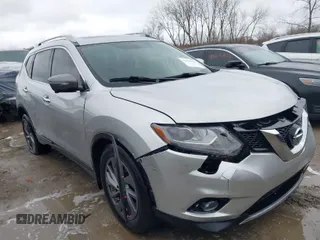 2016 Nissan Rogue SV with VIN 5N1AT2MV4GC877933, listed as a IAAI auction lot 41833360 with 177,232 mi miles. Bid and sale history available at carsss.com. Image 1.