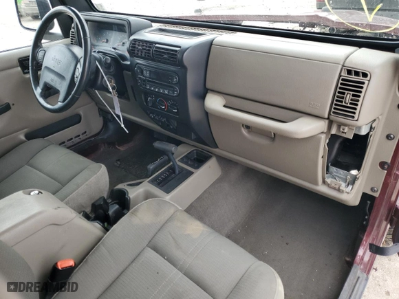 2003 Jeep Wrangler Sahara with VIN 1J4FA59S53P307212, listed as a Copart auction lot 44010625 with 71,391 mi miles and Salvage Title. Bid and sale history available at carsss.com. Image 8.