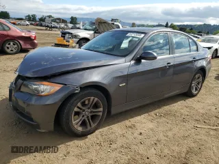 2008 BMW 3 Series 328xi with VIN WBAVC93558K043352, listed as a Copart auction lot 53212695 with 130,538 mi miles and Salvage Title. Bid and sale history available at carsss.com. Image 1.