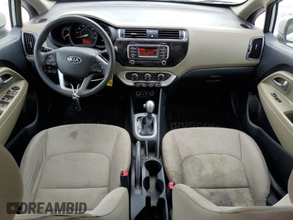 2016 Kia Rio LX with VIN KNADM4A36G6549955, listed as a Copart auction lot 72186724 with 181,453 mi miles and Salvage Title. Bid and sale history available at DreamBid. Image 8.