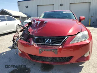 2008 Lexus IS 350 with VIN JTHBE262685018336, listed as a Copart auction lot 52635385 with 144,233 mi miles and Salvage title. Bid and sale history available at DreamBid. Image 5.