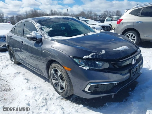 2019 Honda Civic Sedan LX with VIN 2HGFC2F69KH515264, listed as a IAAI auction lot 41727578 with 51,242 mi miles. Bid and sale history available at carsss.com. Image 1.