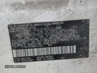 2011 Toyota RAV4 with VIN 2T3BF4DVXBW147557, listed as a Copart auction lot 49795535 with 98,667 mi miles and Salvage Title. Bid and sale history available at carsss.com. Image 13.