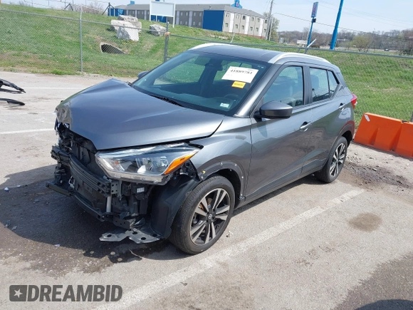2019 Nissan Kicks S with VIN 3N1CP5CU8KL542721, listed as a IAAI auction lot 41889781 with 88,604 mi miles and . Bid and sale history available at carsss.com. Image 2.
