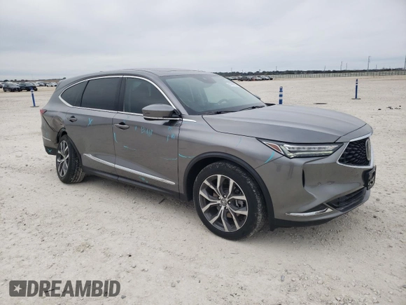 2023 Acura MDX w/Technology Package with VIN 5J8YE1H49PL002082, listed as a Copart auction lot 87667105 with 44,961 mi miles and Clean Title. Bid and sale history available at carsss.com. Image 4.