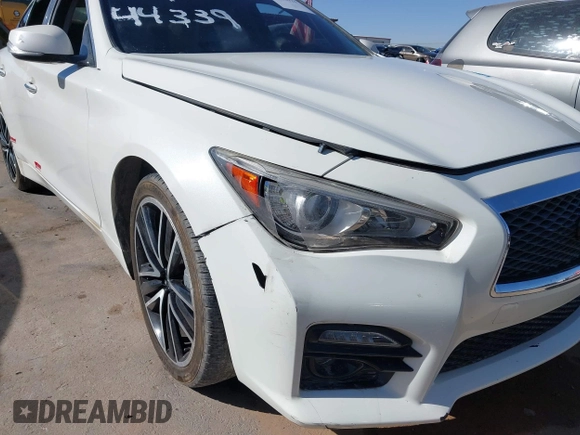 2017 Infiniti Q50 2.0t with VIN JN1CV7AR8HM680189, listed as a IAAI auction lot 41430923 with 84,341 mi miles. Bid and sale history available at carsss.com. Image 6.