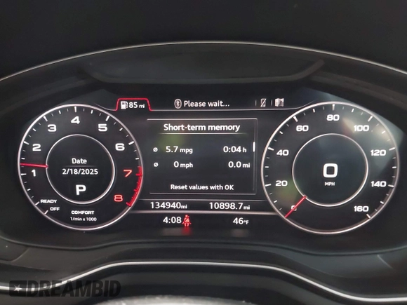 2018 Audi A4 Premium Plus с VIN WAUENAF46JA102709, выставлен на аукционе IAAI как лот 41569511 с пробегом 134 940 миль миль и . История ставок и продаж доступна на DreamBid. Изображение 7.