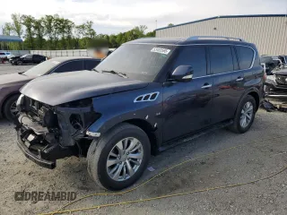 2016 Infiniti QX80 z VIN JN8AZ2ND8G9800816, wystawiony jako Copart lot #53489565 z przebiegiem 141 146 mil mil oraz Szkoda całkowita • Salvage title. Historia ofert i sprzedaży dostępna na DreamBid. Obrazek 1.