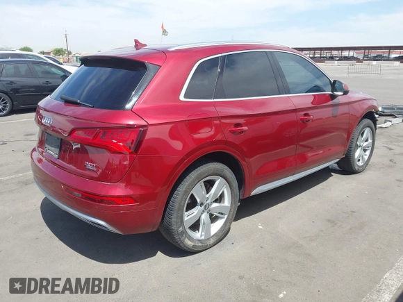 2018 Audi Q5 Premium Plus z VIN WA1BNAFY9J2038114, wystawiony jako IAAI lot #42323581 z przebiegiem 78 879 mil mil oraz . Historia ofert i sprzedaży dostępna na DreamBid. Obrazek 4.