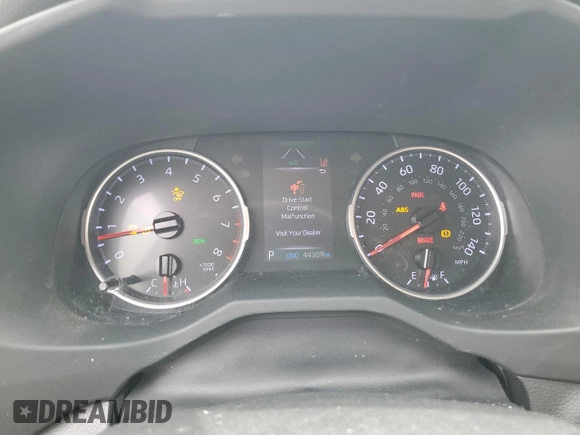 2019 Toyota RAV4 XLE with VIN JTMP1RFV6KD518001, listed as a Copart auction lot 58648895 with 44,309 mi miles and Salvage title. Bid and sale history available at DreamBid. Image 9.