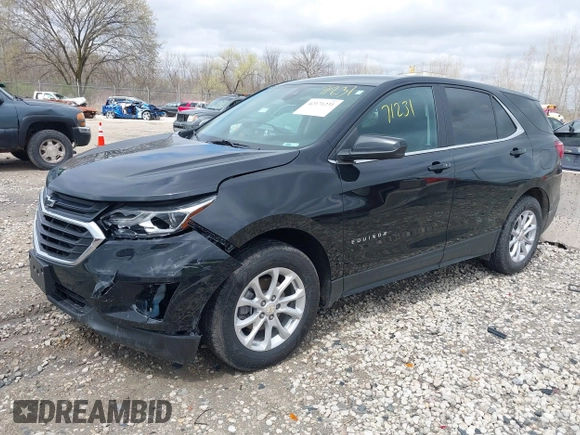 2021 Chevrolet Equinox LT with VIN 3GNAXUEV7ML336725, listed as a IAAI auction lot 42171231 with 105,228 mi miles and . Bid and sale history available at DreamBid. Image 2.
