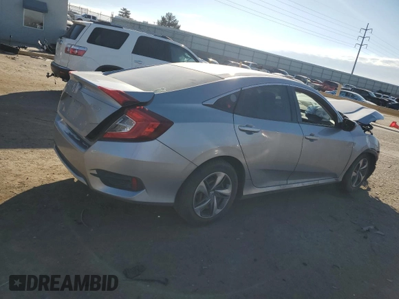 2020 Honda Civic Sedan LX with VIN 2HGFC2F69LH553241, listed as a Copart auction lot 41502005 with 105,751 mi miles and Salvage Title. Bid and sale history available at carsss.com. Image 3.