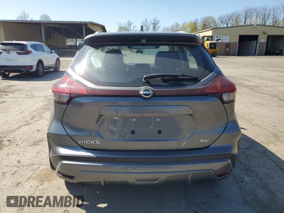2022 Nissan Kicks SV with VIN 3N1CP5CV2NL485672, listed as a Copart auction lot 53730555 with 30,347 mi miles and Salvage Title. Bid and sale history available at DreamBid. Image 6.