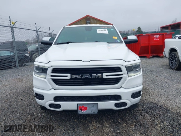 2020 Ram 1500 Big Horn with VIN 1C6SRFFT7LN407136, listed as a IAAI auction lot 41910266 with 21,703 mi miles. Bid and sale history available at carsss.com. Image 13.