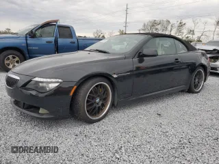 2008 BMW 6 Series 650i with VIN WBAEB53518CX60644, listed as a Copart auction lot 89048205 with 0 mi miles and Salvage Title. Bid and sale history available at carsss.com. Image 1.