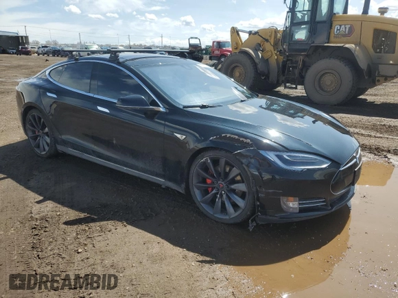 2014 Tesla Model S P85D with VIN 5YJSA1H28EFP63765, listed as a Copart auction lot 50241385 with 100,274 mi miles and Salvage Title. Bid and sale history available at DreamBid. Image 4.