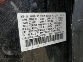 2006 Acura RL z VIN JH4KB16506C011226, wystawiony jako Copart lot #53918385 z przebiegiem 200 433 mil mil oraz Szkoda całkowita • Salvage title. Historia ofert i sprzedaży dostępna na DreamBid. Obrazek 12.