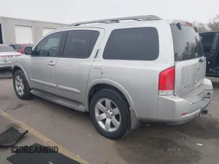 2008 Nissan Armada SE z VIN 5N1AA08C38N601641, wystawiony jako IAAI lot #41569296 z przebiegiem 223 865 mil mil oraz . Historia ofert i sprzedaży dostępna na DreamBid. Obrazek 3.