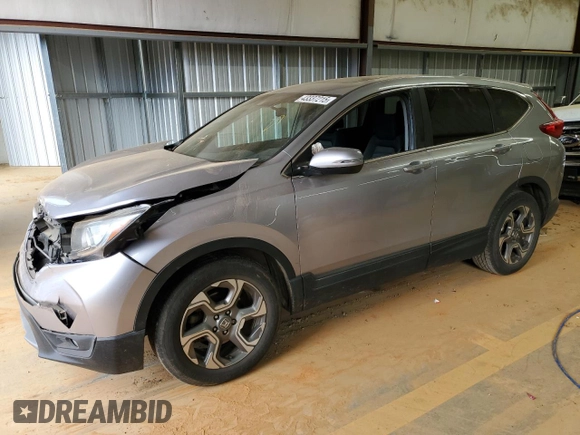 2019 Honda CR-V EX with VIN 2HKRW1H52KH512876, listed as a Copart auction lot 43337215 with 107,566 mi miles and Salvage Title. Bid and sale history available at DreamBid. Image 1.