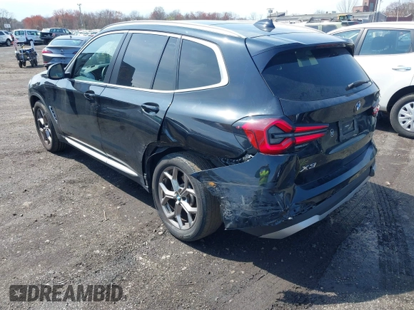 2022 BMW X3 xDrive30i with VIN 5UX53DP00N9K52214, listed as a IAAI auction lot 42031394 with 36,967 mi miles and . Bid and sale history available at DreamBid. Image 3.