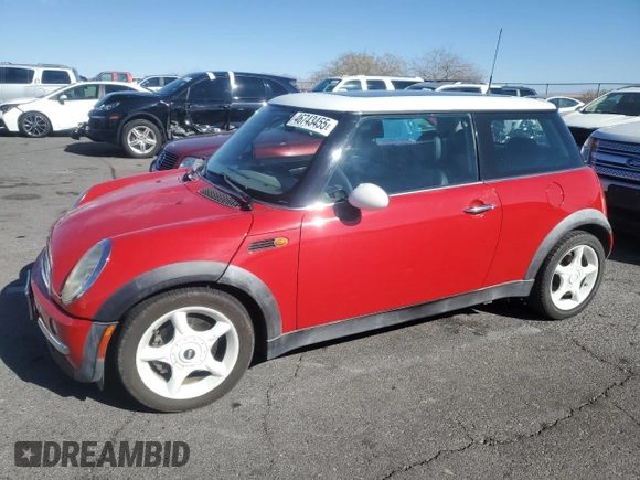 2002 MINI Hardtop with VIN WMWRC33492TC36548, listed as a Copart auction lot 46743455 with 144,260 mi miles and Clean Title. Bid and sale history available at DreamBid. Image 1.