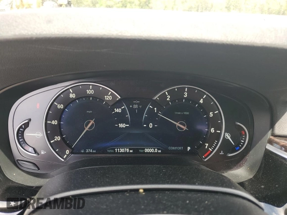 2018 BMW 5 Series 530i xDrive with VIN WBAJA7C56JWA71638, listed as a Copart auction lot 53943275 with 113,076 mi miles and Salvage Title. Bid and sale history available at carsss.com. Image 9.