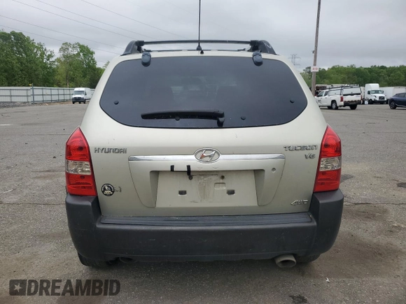 2007 Hyundai Tucson SE with VIN KM8JN72D87U667654, listed as a Copart auction lot 56014265 with 287,695 mi miles and Clean Title. Bid and sale history available at DreamBid. Image 6.