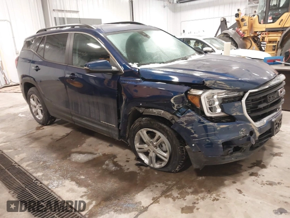 2023 GMC Terrain SLE with VIN 3GKALTEG4PL175792, listed as a IAAI auction lot 41322070 with 15,676 mi miles. Bid and sale history available at carsss.com. Image 1.