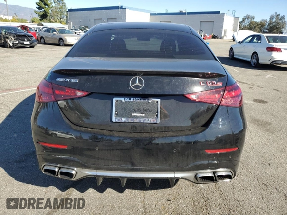 2024 Mercedes-Benz C 63 S AMG E Performance with VIN W1KAF8AB6RR186031, listed as a Copart auction lot 84220074 with 7,202 mi miles and Salvage title. Bid and sale history available at DreamBid. Image 6.