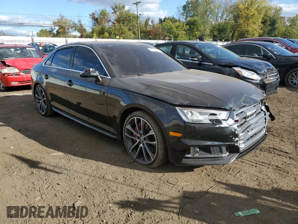2018 Audi S4 Prestige with VIN WAUC4BF47JA001405, listed as a Copart auction lot 74313694 with 94,419 mi miles and Salvage Title. Bid and sale history available at carsss.com. Image 4.