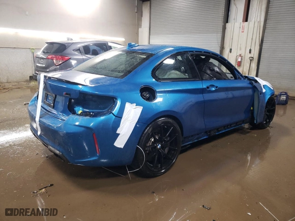 2021 BMW M2 Competition with VIN WBS2U7C00M7J09386, listed as a Copart auction lot 87918715 with 18,822 mi miles and Salvage Title. Bid and sale history available at carsss.com. Image 3.