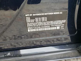 2020 BMW 7 Series 740i with VIN WBA7T2C04LCD29459, listed as a Copart auction lot 69091923 with 0 mi miles. Bid and sale history available at carsss.com. Image 12.