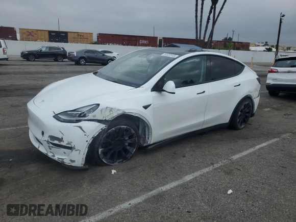 2023 Tesla Model Y Long Range with VIN 7SAYGDEE3PF583883, listed as a Copart auction lot 50920145 with 72,155 mi miles and Salvage Title. Bid and sale history available at DreamBid. Image 1.